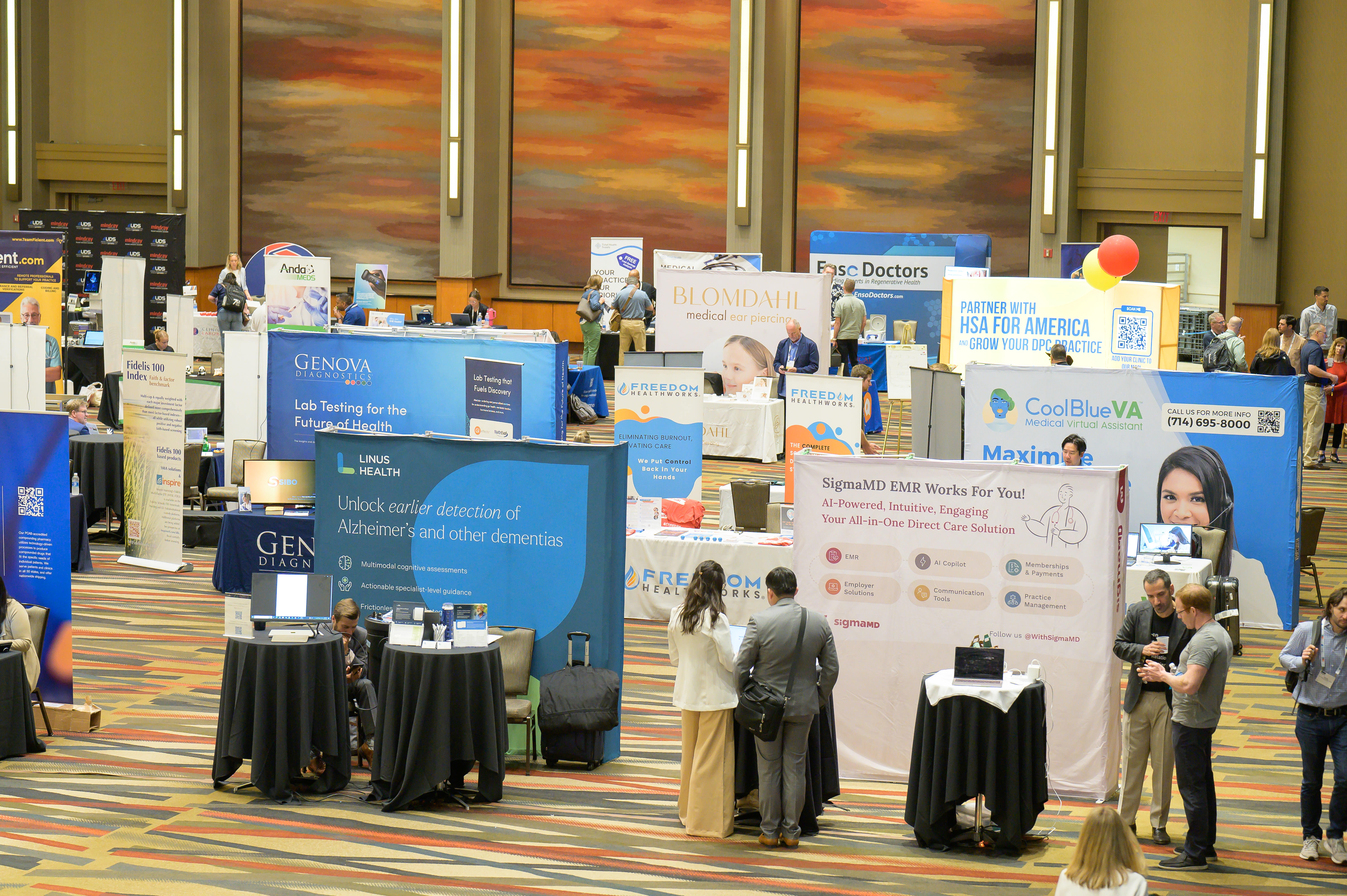 Aerial view of the expo hall